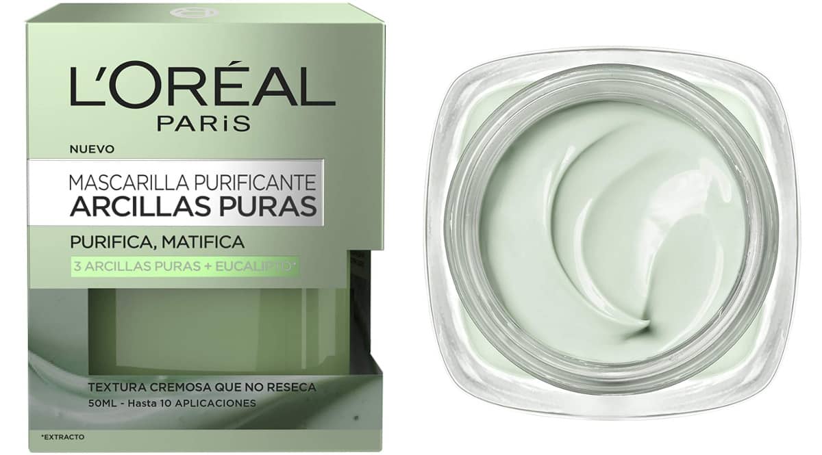Mascarilla purificante Arcillas Puras de L'Oréal barata, mascarillas de marca baratas, ofertas en belleza, chollo
