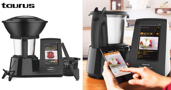 Robot de cocina Taurus Mycook Touch Black Edition con conexión Wi-Fi barato, robots de cocina baratos, ofertas para casa, chollo