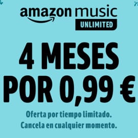 4 meses de Amazon Music Unlimited por menos de 1 euro
