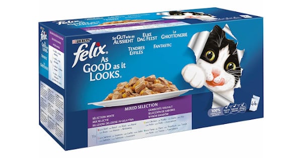 Pack 44 bolsas de comida para gato Purina Felix Fantastic surtido variado barato, comida gato barata, pienso de gato barato chollo