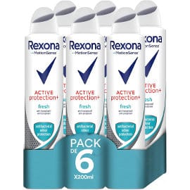 Pack de 6 desodorantes para mujer Rexona Active Pro+ baratos, desodorante barato, ofertas supermercado