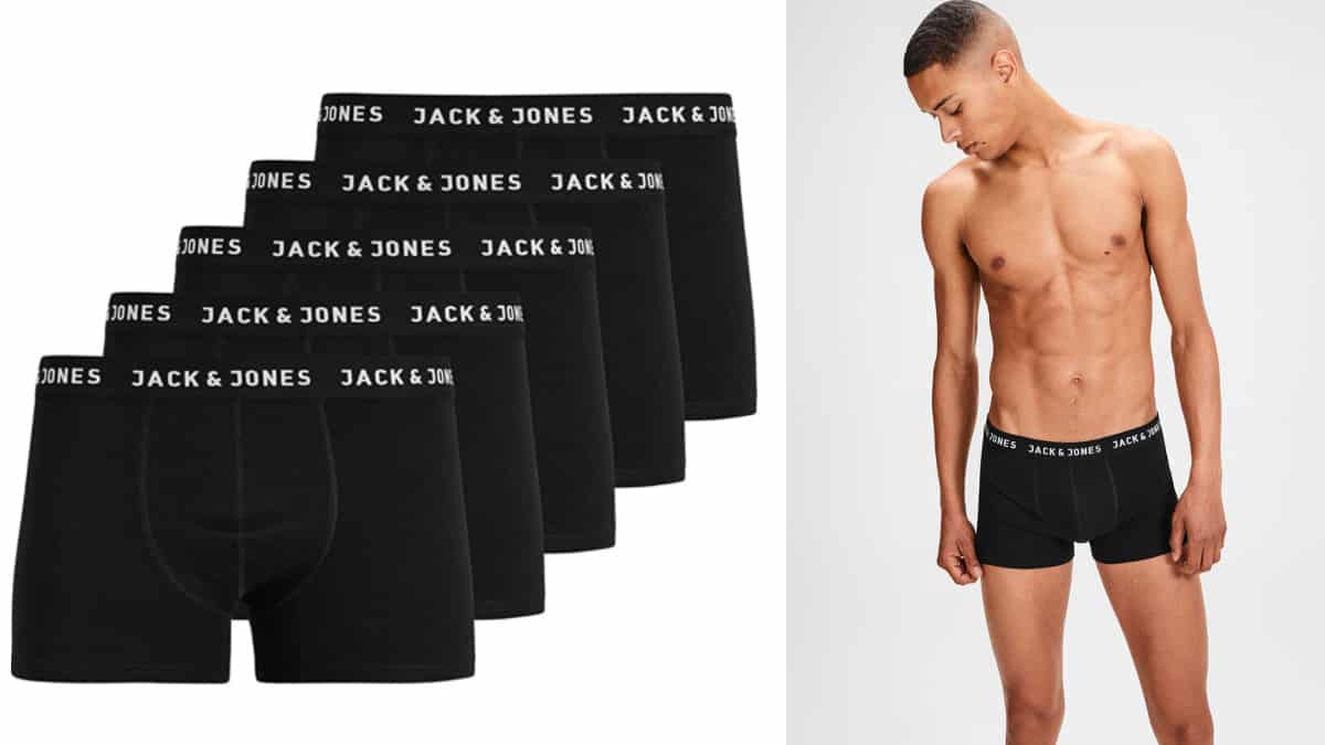 Pack de calzoncillos bóxer Jack & Jones baratos, ropa interior barata, ofertas en ropa de marca, chollo