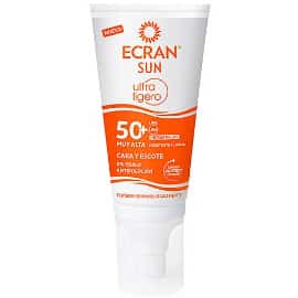 Protector solar (50ml) para el rostro y cuello Ecran Sun factor 50+ barato, cremas solares baratas