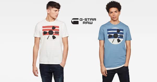 Camiseta para hombre G-STAR RAW Record Reel Slim barata, ropa de marca barata