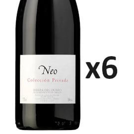 ¡¡Chollo!! 6 botellas de vino D.O. Ribera del Duero Neo Colección Privada 2020 sólo 35 euros. 66% de descuento.