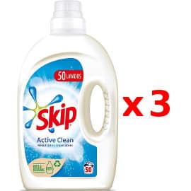 Detergente líquido para ropa Skip Active Clean barato, detergente para la ropa de marca barato, ofertas supermercado
