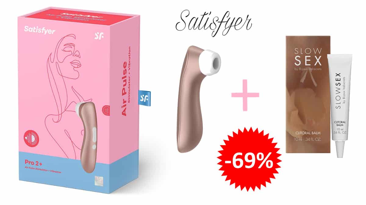 Estimulador de clítoris Satisfyer Pro 2 Vibration + bálsamo para clítoris barato, juguetes sexuales baratos, ofertas para ti chollo