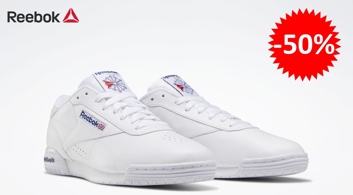 Zapatillas unisex Reebok Ex-O-Fit Clean Logo blancas baratas, zapatillas de marca baratas, ofertas en calzado, chollo