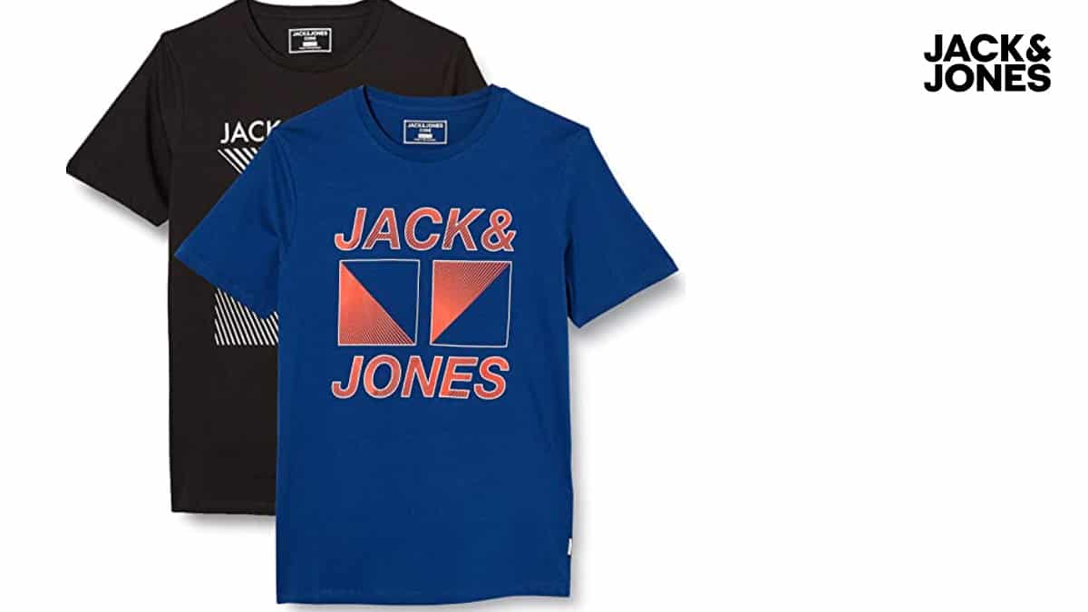 Pack de 2 camisetas Jack & Jones Jcobooster baratas, camisetas baratas, ofertas en ropa de marca, chollo