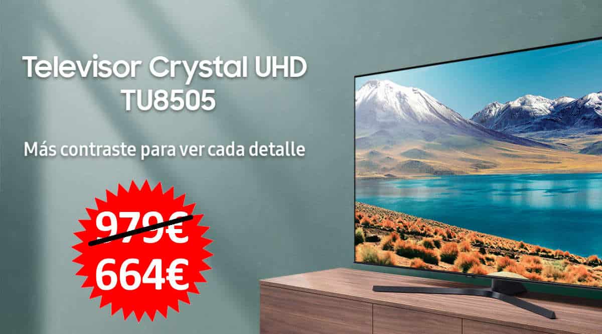 Televisor Samsung UHD 4K 65TU8505 barato, ofertas en televisores, televisores baratos, chollo