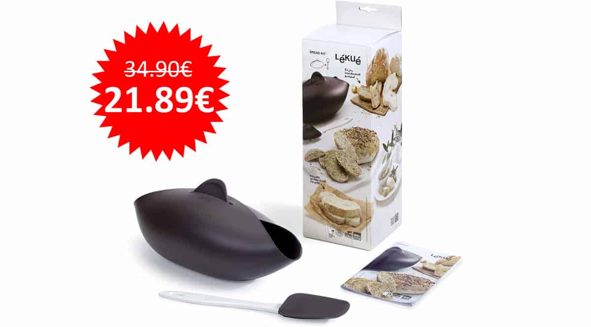¡¡Chollo!! Kit con molde panera Lékué + espátula sólo 21.89 euros.