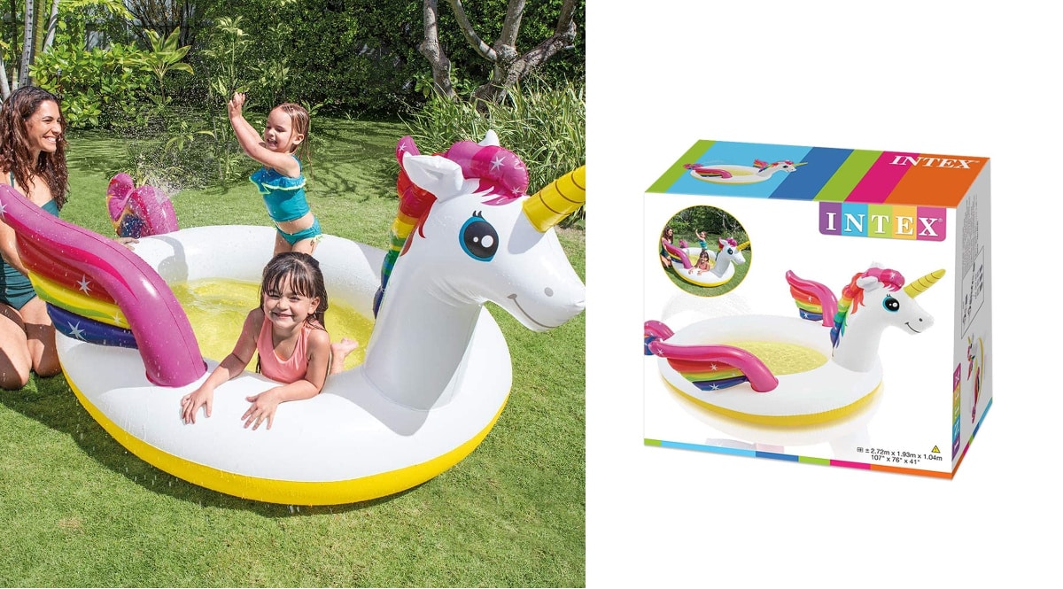 Piscina unicornio Intex 57441NP barata, piscinas para niños de marca baratas, ofertas niños, chollo