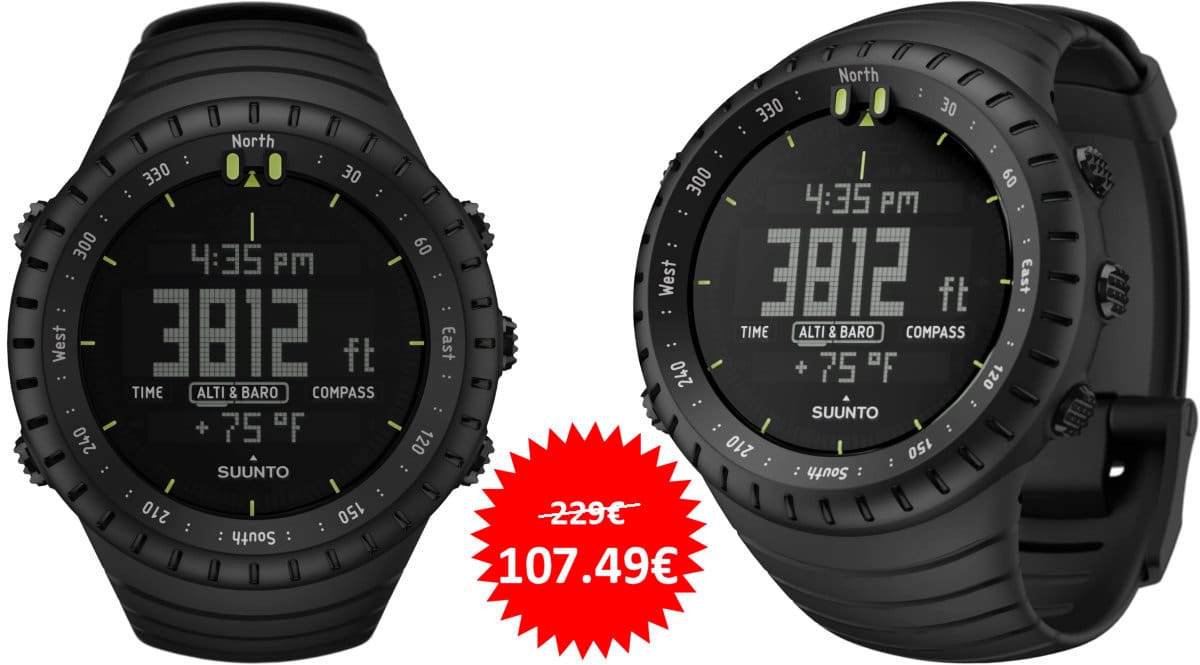 Reloj GPS Suunto Core All Black barato, ofertas en relojes, relojes GPS baratos, chollo