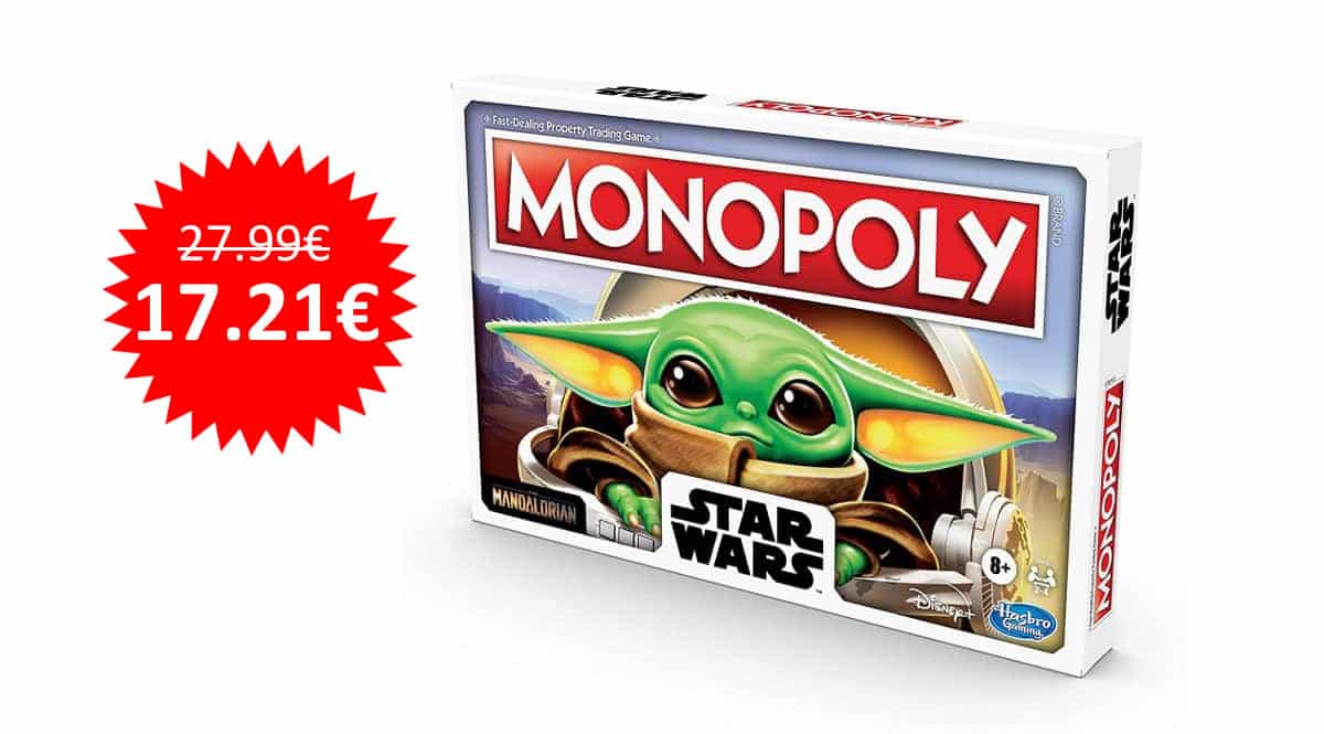 ¡Precio mínimo histórico! Monopoly Star Wars The Child sólo 17.21 euros.