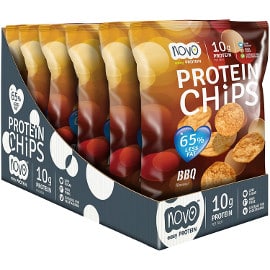 ¡Precio mínimo histórico! Pack de 6 bolsas de 30g de Protein Chips BBQ de Novo Nutrition sólo 5.62 euros.