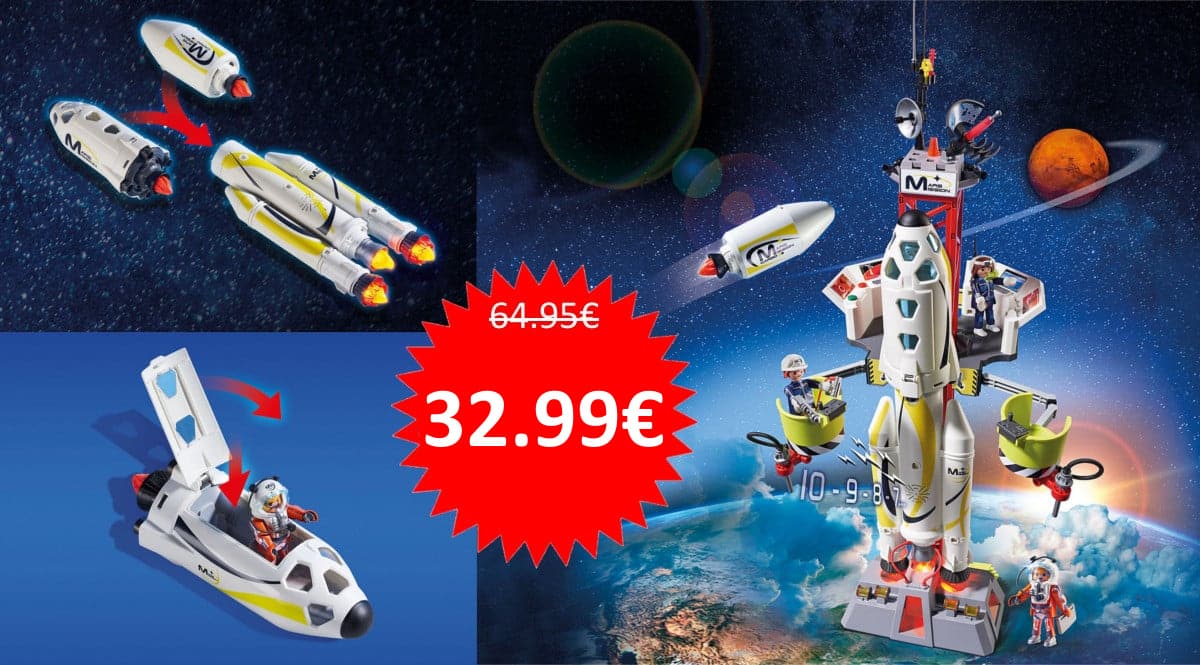 Playmobil Cohete con Plataforma barato, juguetes baratos, ofertas para niños chollo