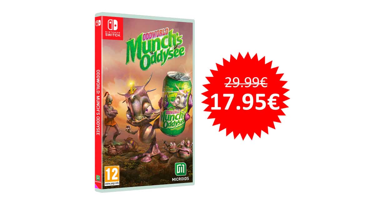 ¡Precio mínimo histórico! Oddworld Munch’s Oddysee para Nintendo Switch sólo 17.95 euros.