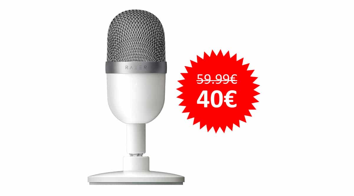 ¡Precio mínimo histórico! Micrófono gaming Razer Seiren Mini sólo 40 euros.