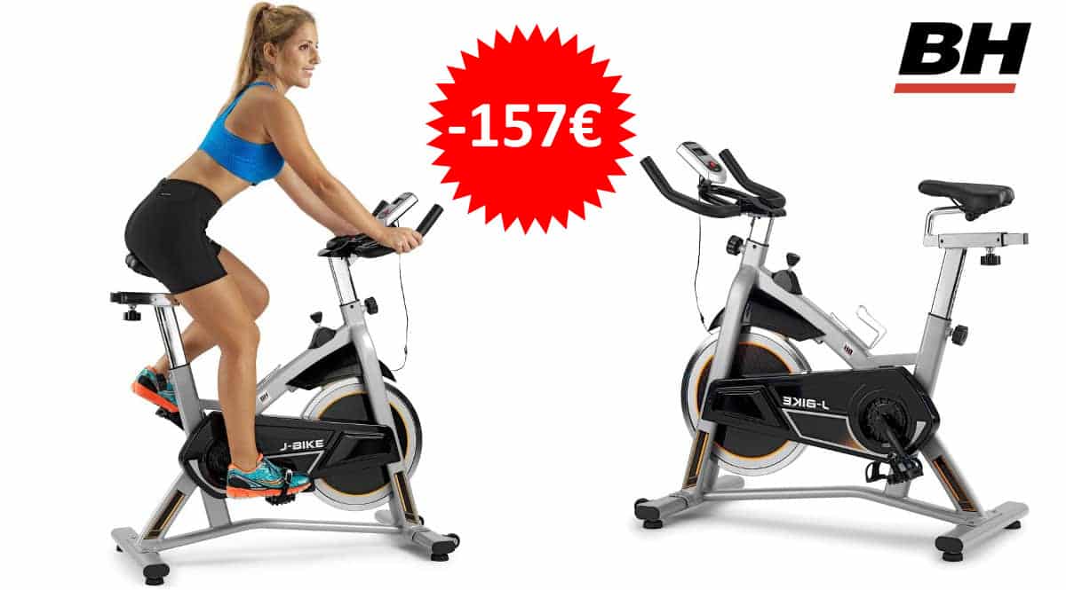 ¡Precio mínimo histórico! Bicicleta de ciclismo indoor BH Fitness J-Bike sólo 271 euros. Ahorras 157 euros.