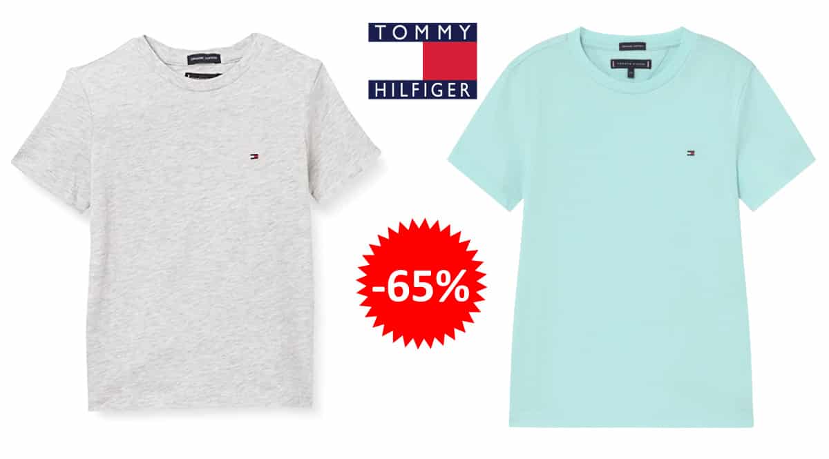 Camiseta para niños Tommy Hilfiger Essential barata, ropa de marca barata, ofertas para niños chollo1