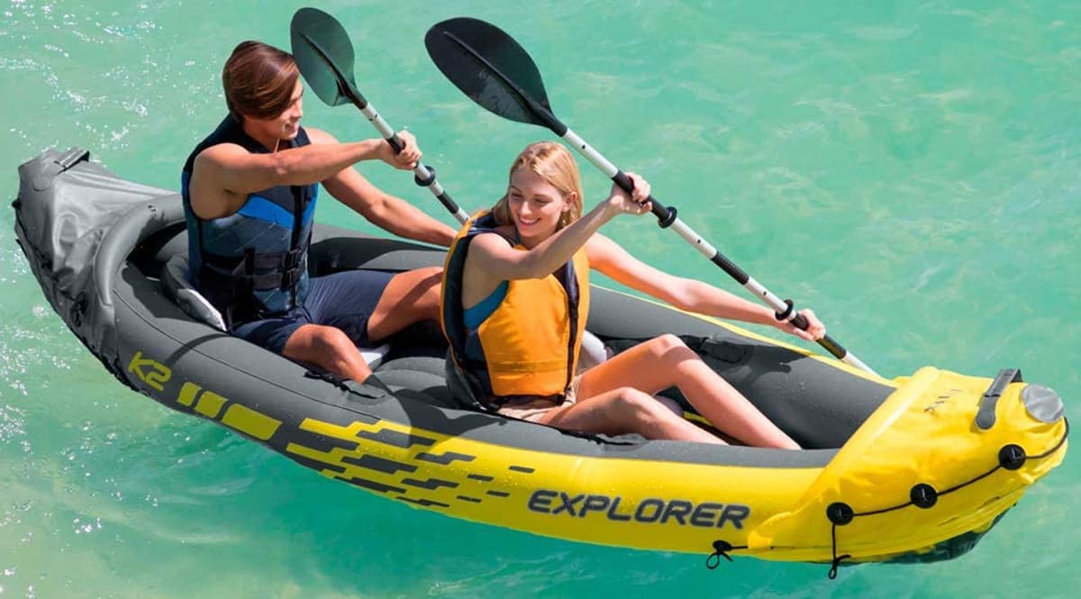 Kayak hinchable Explorer K2 barato, kayaks de marca baratos, ofertas en material deportivo, chollo