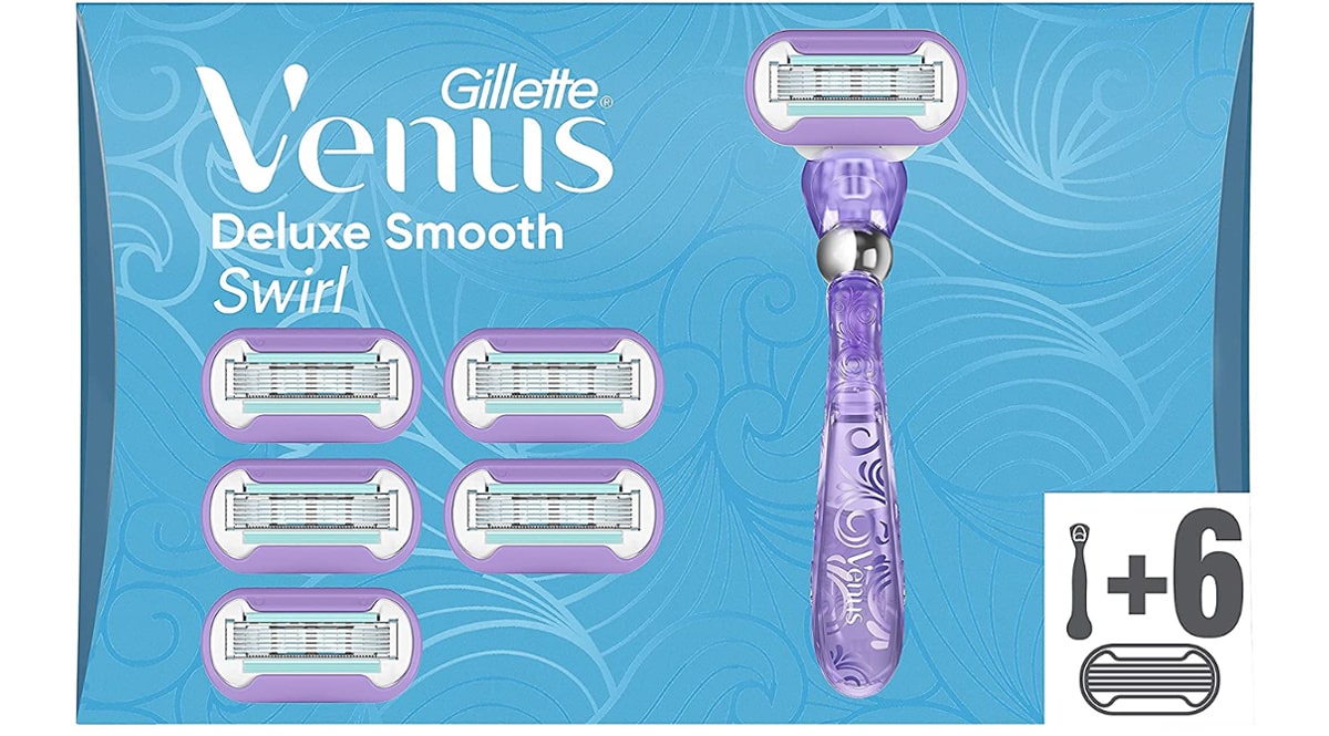 Maquinilla Venus Gillette Deluxe Smooth + 6 recambios barata, maquinillas de depilar baratas, ofertas en supermercado, chollo