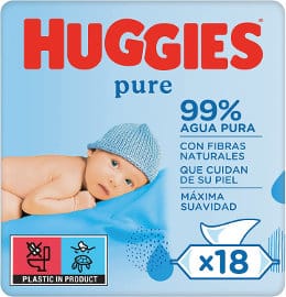 Pack Toallitas Pure Huggies baratas, toallitas bebé de marca baratas, ofertas supermercado