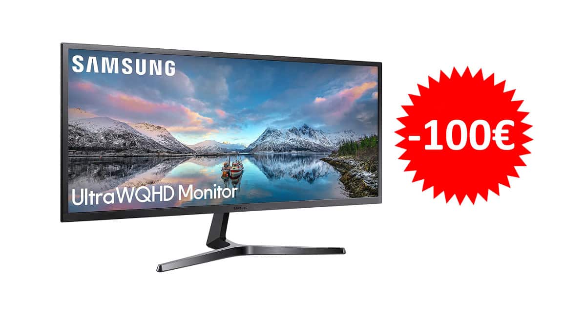 ¡¡Chollo!! Monitor Samsung LS34J550WQR 34″ LED UltraWide QHD sólo 278 euros. Te ahorras 100 euros.