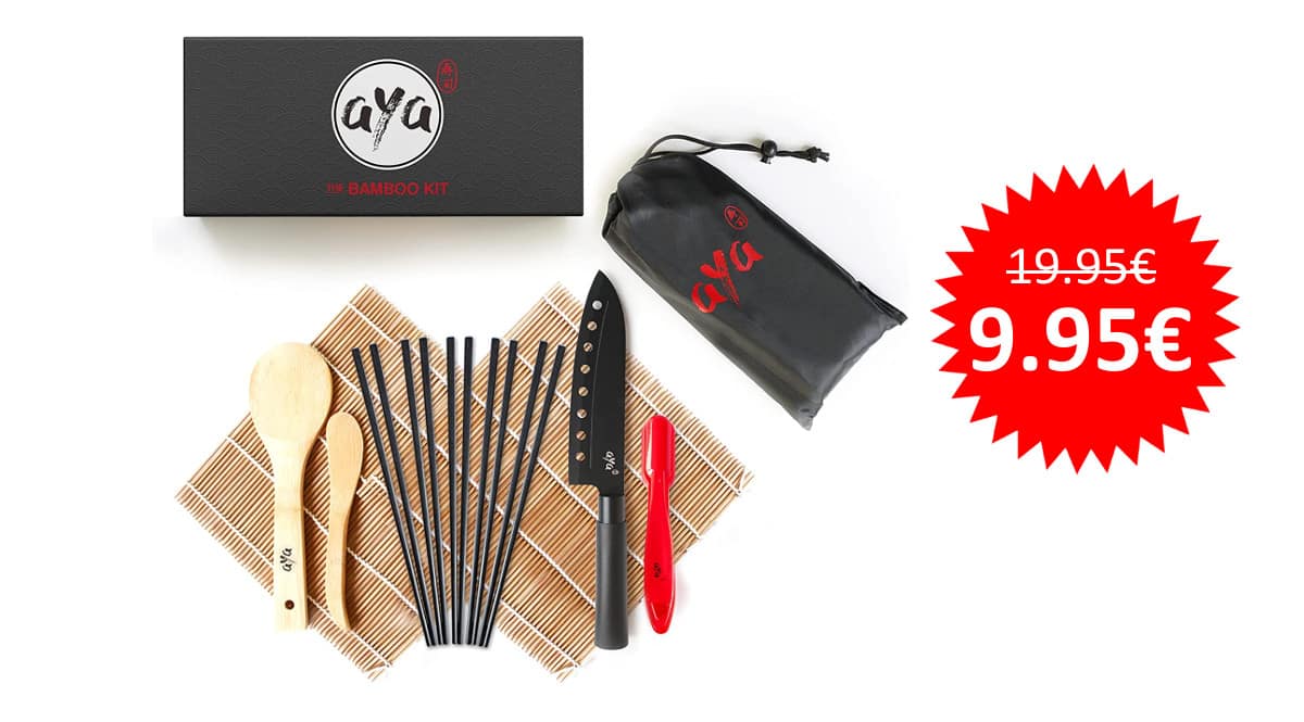 ¡Oferta Flash! Kit para sushi AYA sólo 9.95 euros. 50% de descuento. ¡Precio mínimo histórico!