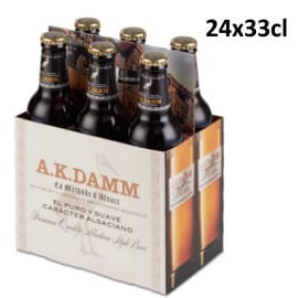 Pack 24 botellines de cerveza A.K. Damm barato. Ofertas en supermercado