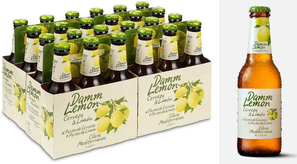 Pack de 24 cervezas Damm Lemon baratas. Ofertas en supermercado, chollo
