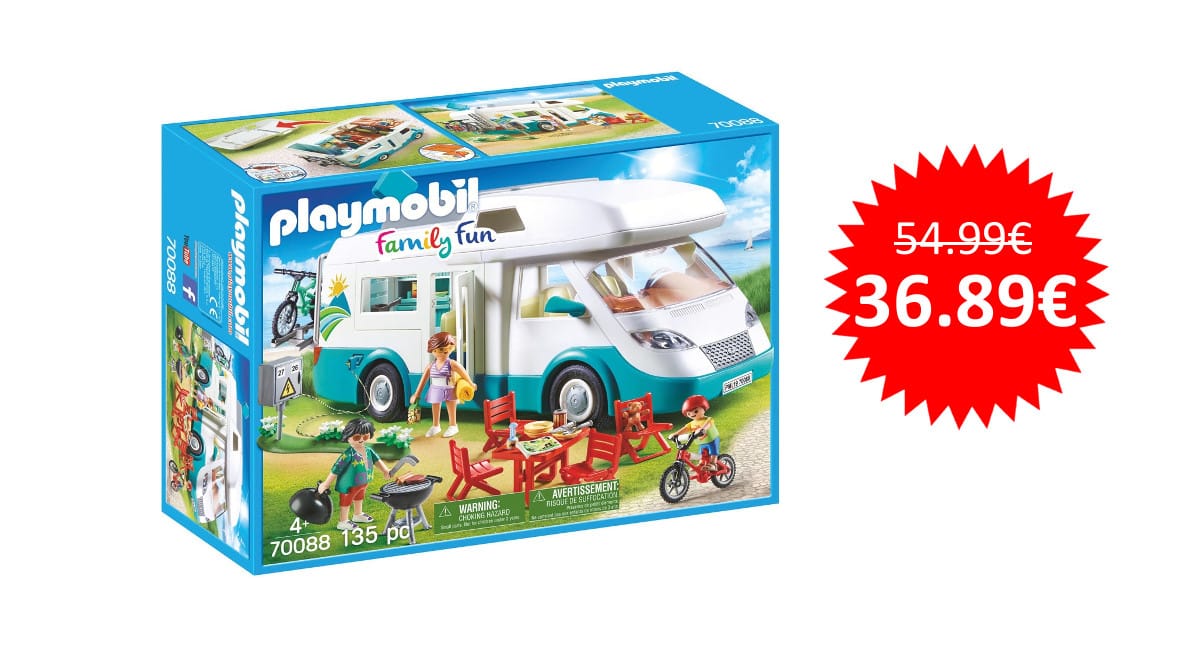 ¡Precio mínimo histórico! Playmobil Caravana de Verano Family Fun sólo 36 euros.