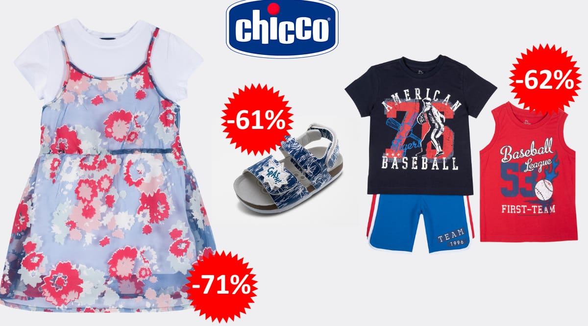 Ropa y calzado para niños Chicco barata, ropa de marca barata, ofertas en calzado para niños, chollo