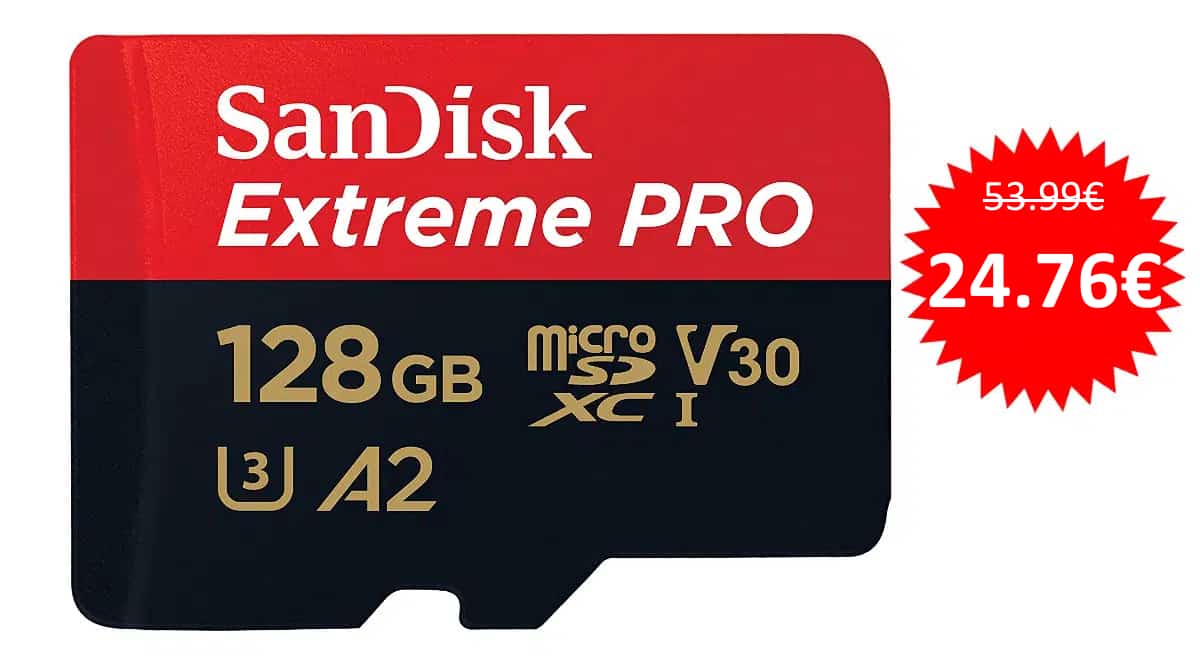 Tarjeta de memoria SanDisk Extreme Pro 128GB barata. Ofertas en tarjetas microSD, tarjetas microSD baratas, chollo