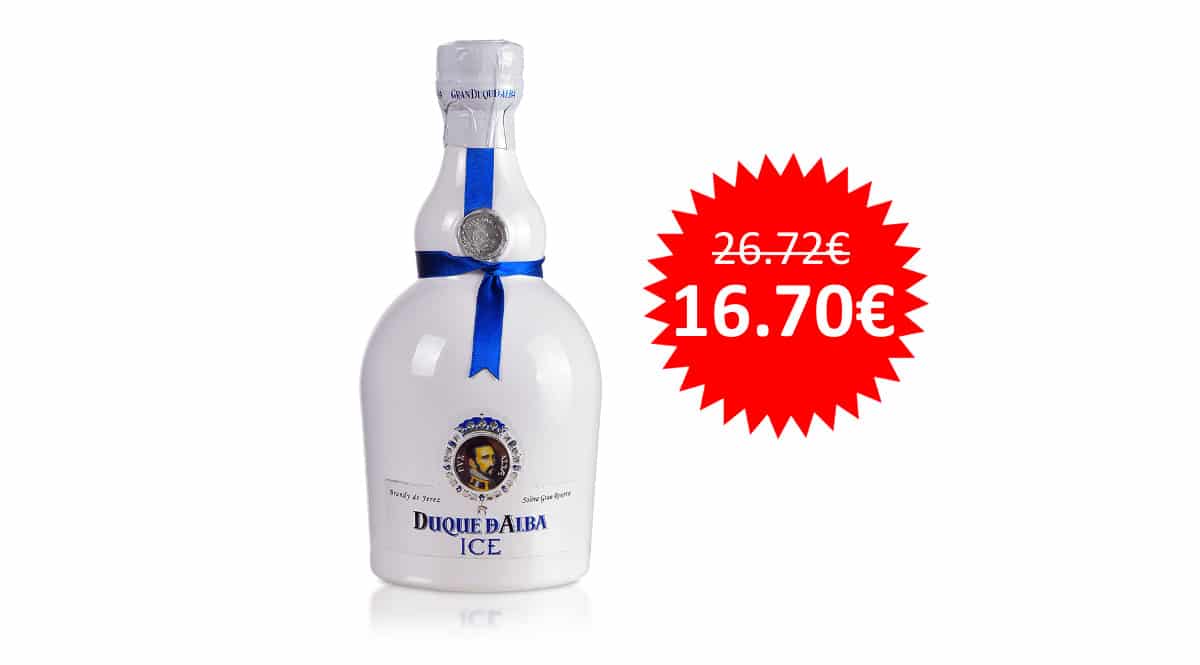 ¡Precio mínimo histórico! Brandy de Jerez Solera Gran Reserva Especial Duque de Alba Ice sólo 16.70 euros.