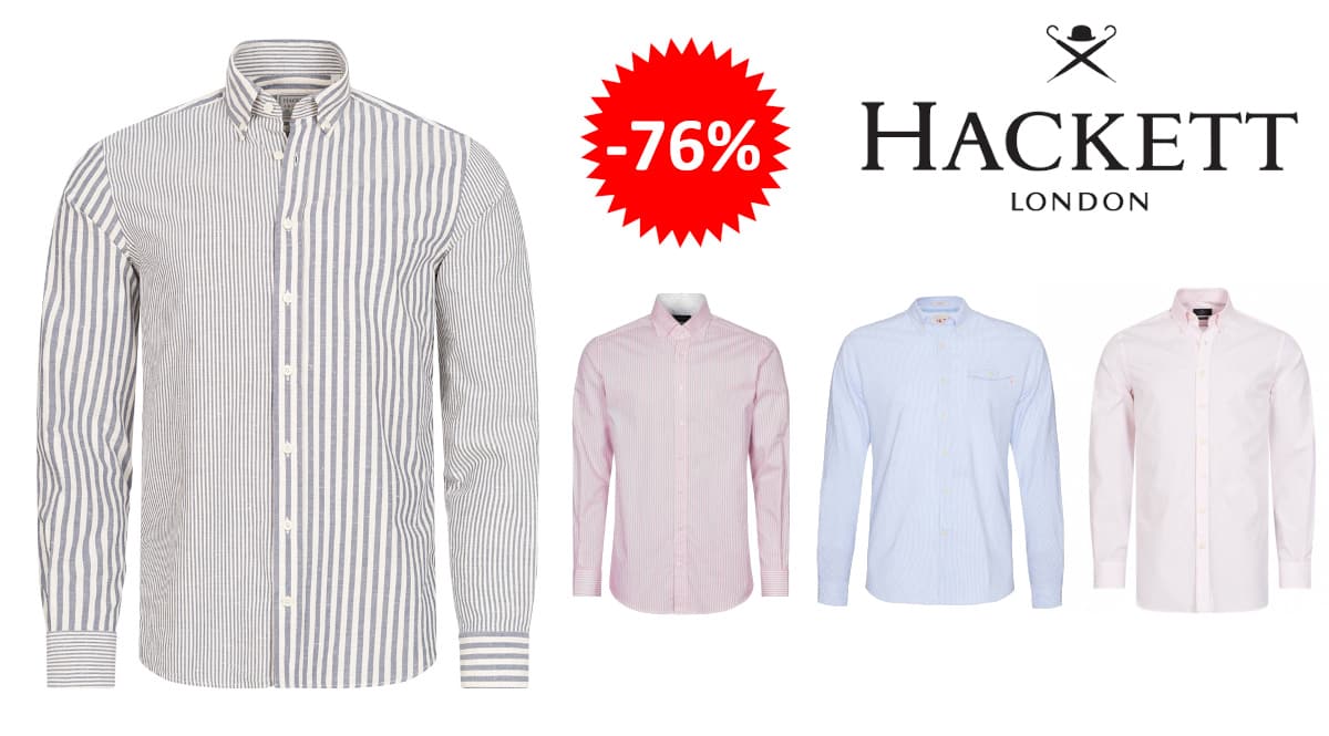 Camisas Hackett London baratas, ropa de marca barata, ofertas en camisas chollo