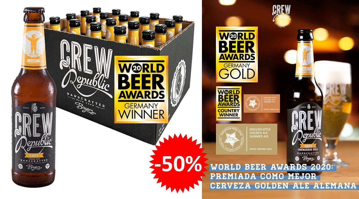 Cerveza artesanal CREW REPUBLIC® Easy barata, cervezas artesanales de marca baratas, ofertas en bebidas, chollo