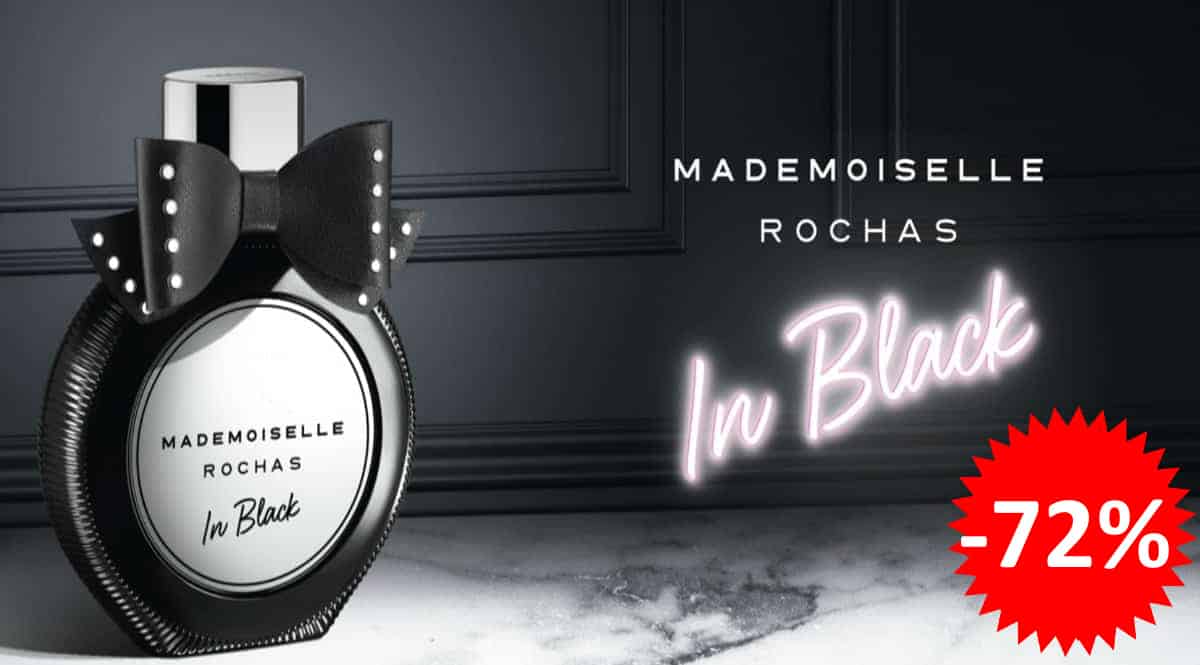 Perfume Rochas Mademoiselle in Black para mujer barato, perfumes de marca baratos, ofertas en perfumería, chollo