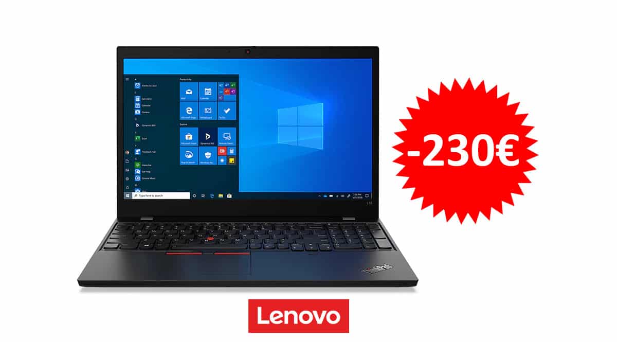 ¡Código descuento exclusivo! Portátil Lenovo ThinkPad L15 AMD Ryzen 5/16GB/512GB SSD sólo 784 euros. Te ahorras 230 euros.