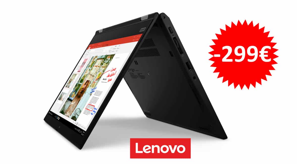 ¡Código descuento exclusivo! Portátil convertible 2 en 1 Lenovo ThinkPad L13 Yoga Gen 2 13″ i5-11ª/8GB/256GB SSD sólo 769 euros. Te ahorras 299 euros.