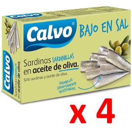 Sardinas Calvo en aceite de oliva baratas, sardinas de lata baratas, ofertas supermercado