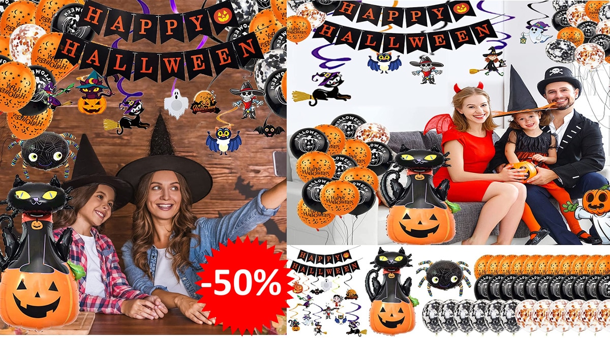 Set de decoración para Halloween barato, adornos baratos, ofertas hogar, chollo