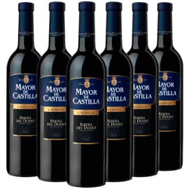 ¡Precio mínimo histórico! Caja de 6 botellas de vino Mayor de Castilla Crianza D.O Ribera del Duero sólo 20.52 euros.