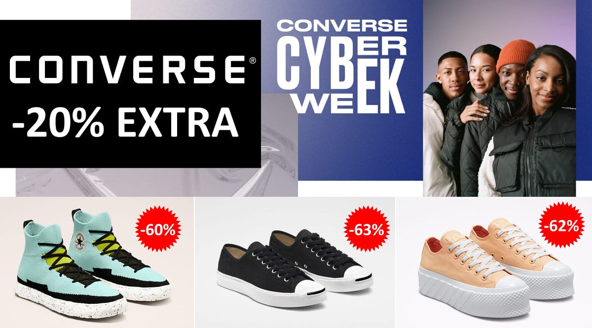 Cyber Week Converse, calzado de marca barato, ofertas en ropa chollo