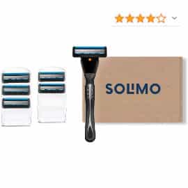 Maquinilla de afeitar Solimo con rebcambios barata, maquinillas de afeitar manuales de marca baratas, ofertas en supermecado