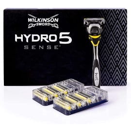 Maquinilla + recambios Wilkinson Sword Hydro 5 Sense barata, maquinillas de afeitar de marca baratas, ofertas en supermercado