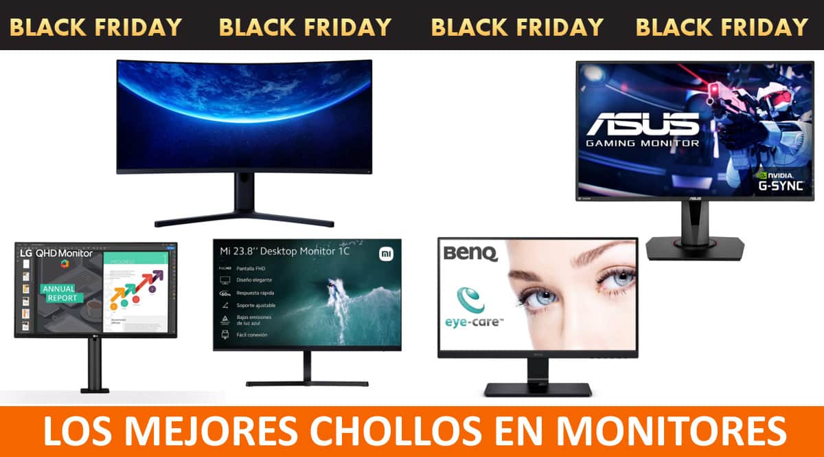 Ofertas en monitores de Black Friday de Amazon. Ofertas en monitores, monitores baratos, chollo