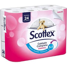 Papel higiénico Scottex Original 24 rollos barato, papel higiénico de marca barato, ofertas en supermercado