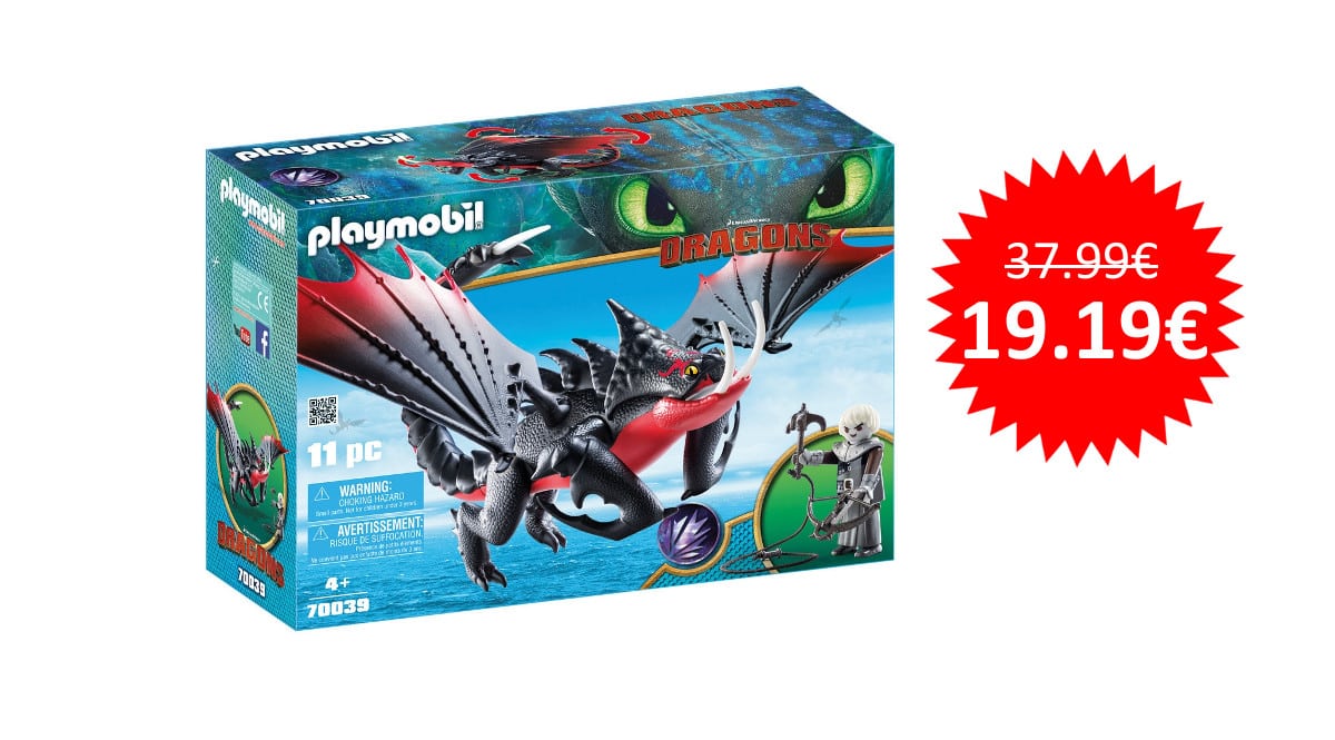 ¡Pre Black Friday Amazon! Playmobil Dreamworks Dragons Aguijón Venenoso y Crimmel sólo 19.19 euros. ¡Precio mínimo histórico!