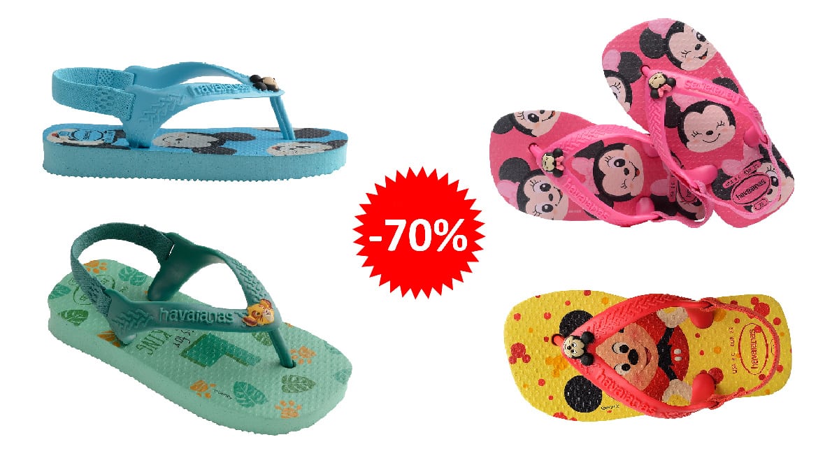 Sandalias Havaianas Baby Disney Classics II baratas, calzado de marca barato, ofertas para bebes chollo